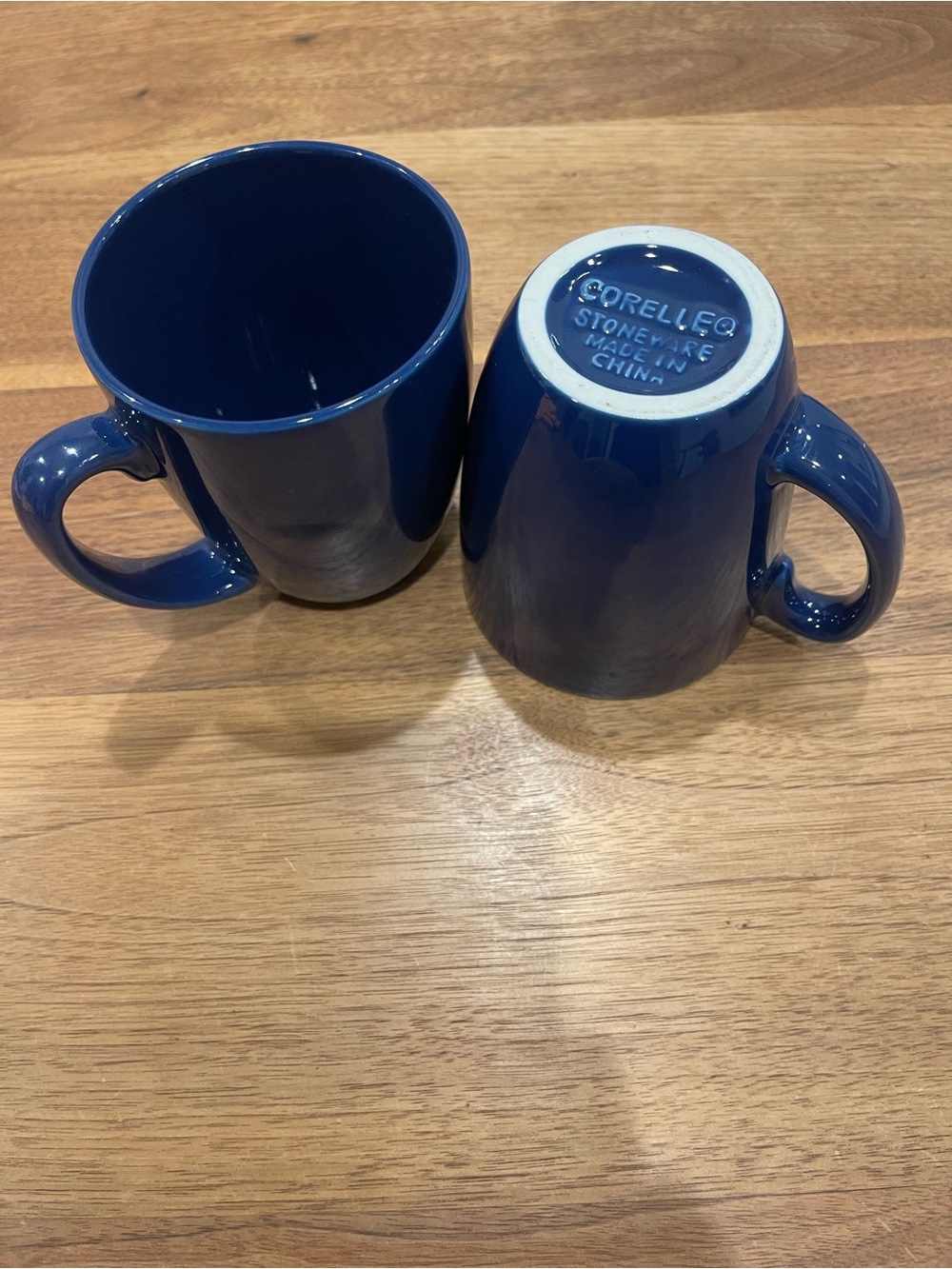 Corelle Blue Ceramic Stoneware Mugs - Set of 2